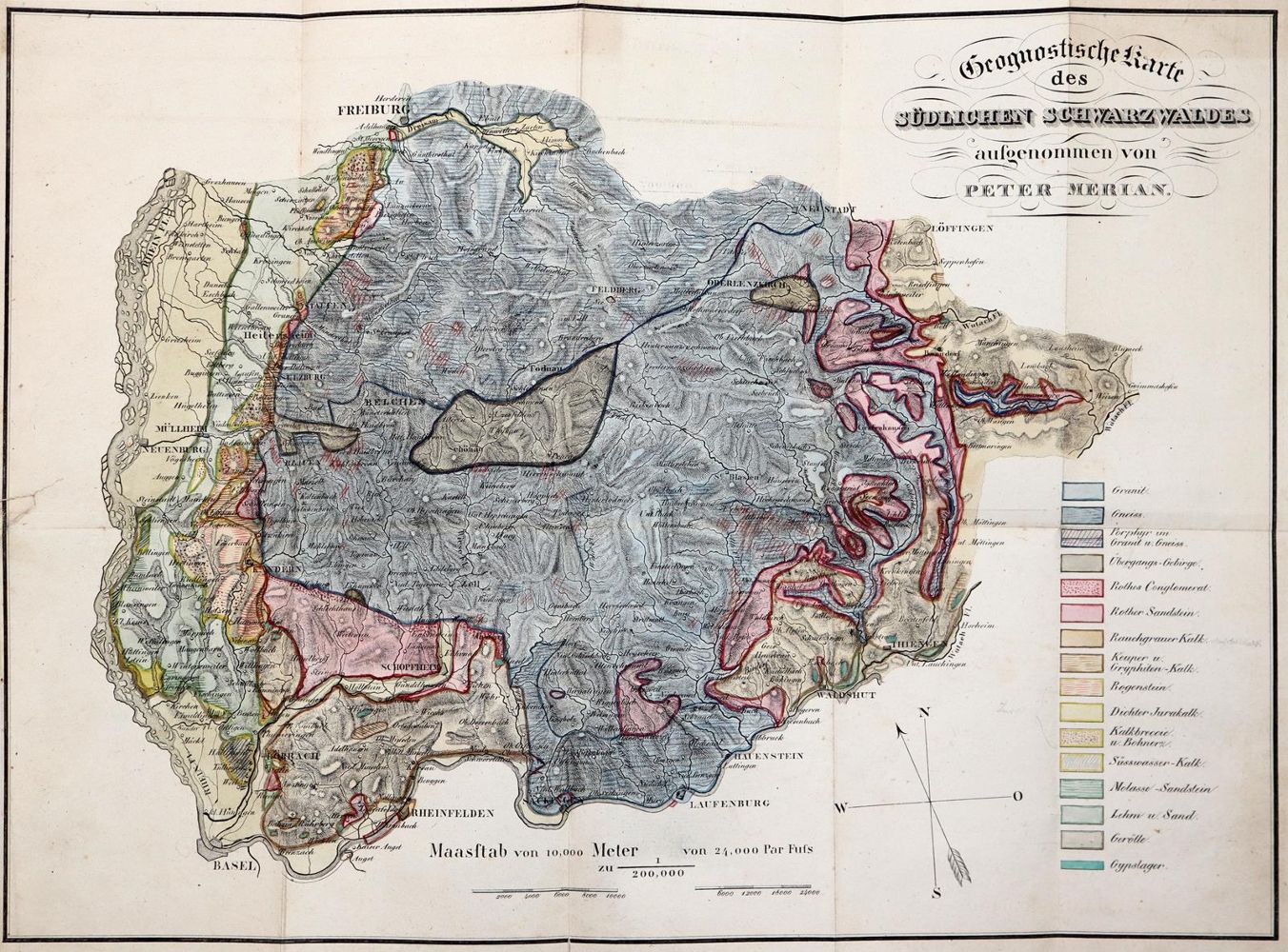 Große Abbildung Nr.2: 143-1995 Merian,P.: (Verschiedene Gebiete - Varia, Geologie - Mineralogie u. Paläontologie)