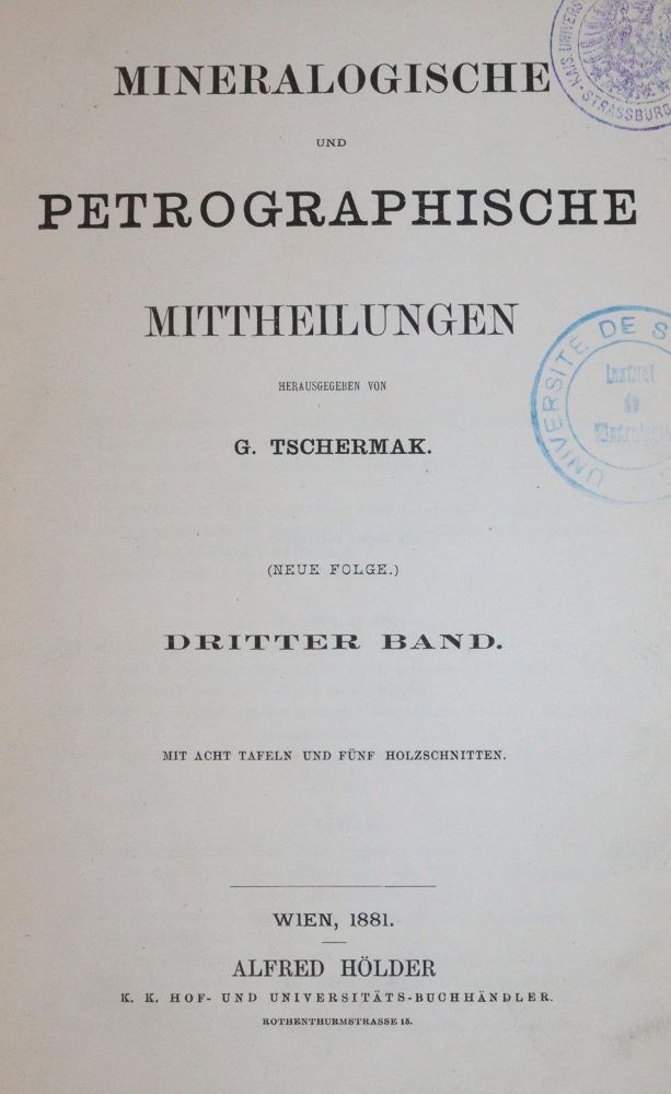 Große Abbildung Nr.2: 143-2003 Tschermak,G.: (Verschiedene Gebiete - Varia, Geologie - Mineralogie u. Paläontologie)
