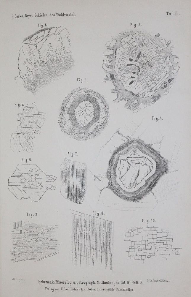 Große Abbildung Nr.3: 143-2003 Tschermak,G.: (Verschiedene Gebiete - Varia, Geologie - Mineralogie u. Paläontologie)
