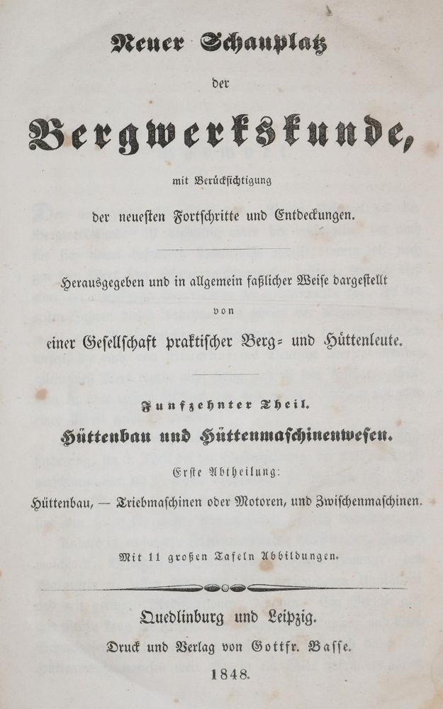 Große Abbildung Nr.2: 143-2013 Hüttenbau und Hüttenmaschinenbau.: (Verschiedene Gebiete - Varia)