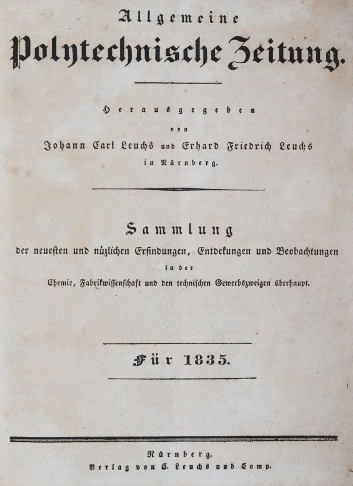 Große Abbildung Nr.1: 143-2019 Leuchs,J.C. u. E.F. (Hrsg.).: (Verschiedene Gebiete - Varia)