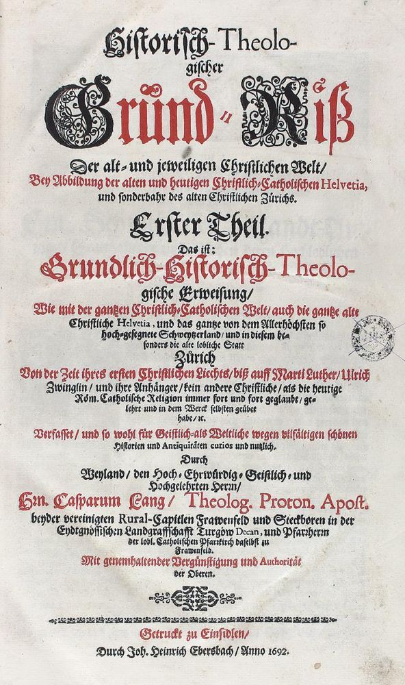 Große Abbildung Nr.1: 143-203 Lang,C.: (Alte Drucke, Handschriften und Theologie)