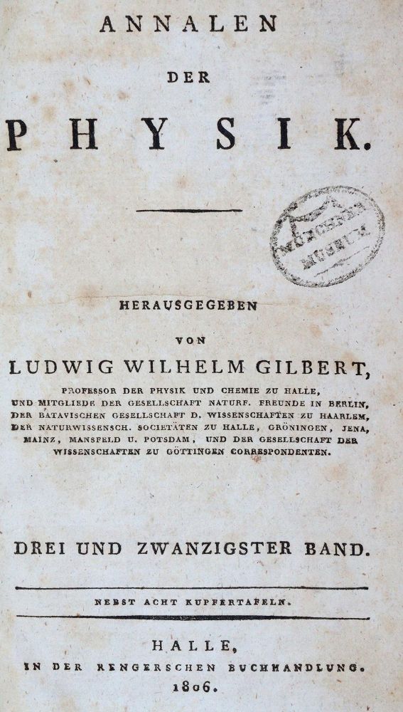 Große Abbildung Nr.1: 143-2049 Humboldt,A.v.: (Verschiedene Gebiete - Varia, Physik)