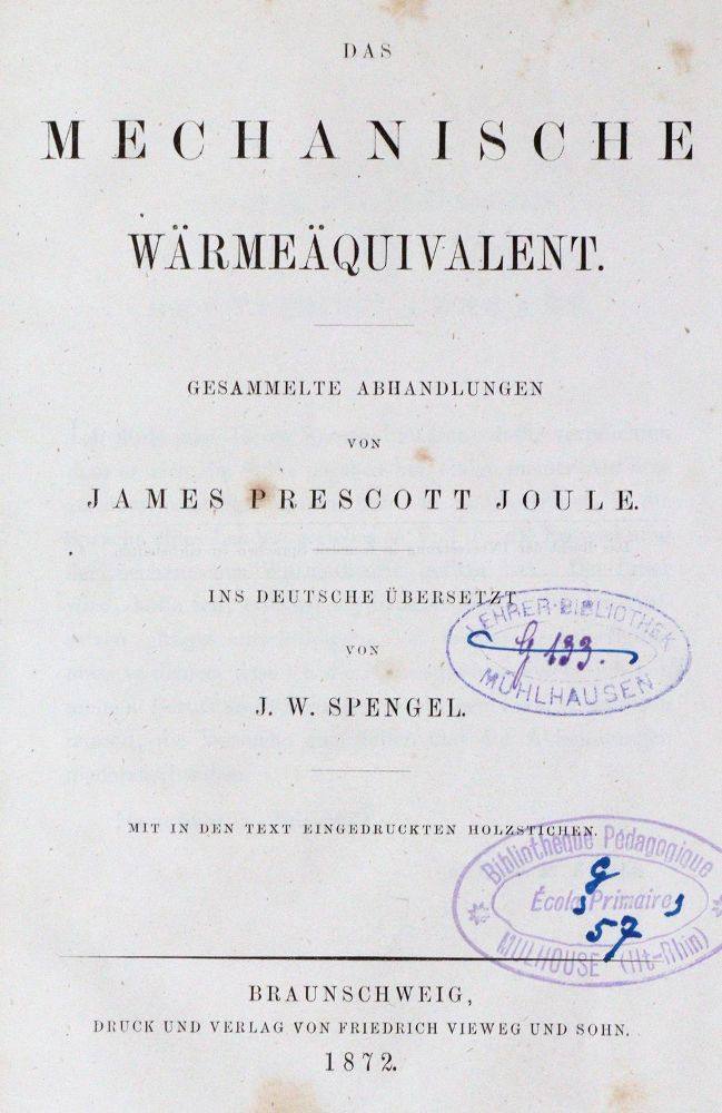 Große Abbildung Nr.1: 143-2050 Joule,J.P.: (Verschiedene Gebiete - Varia, Physik)