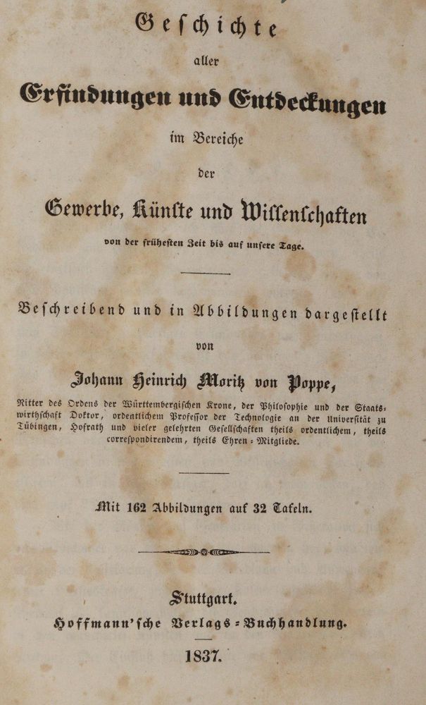 Große Abbildung Nr.1: 143-2056 Poppe,J.H.M.v.: (Verschiedene Gebiete - Varia)