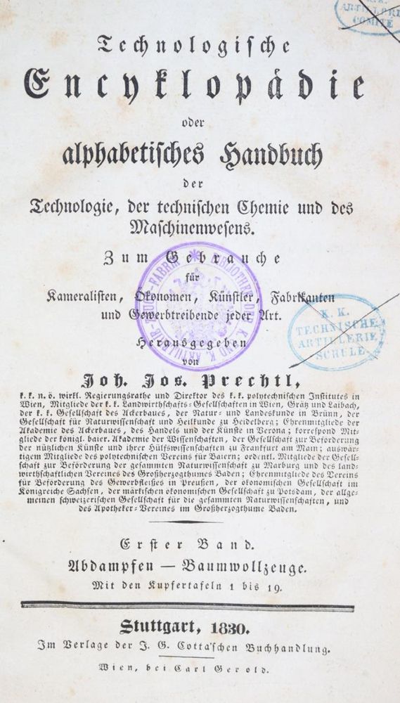 Große Abbildung Nr.1: 143-2057 Prechtl,J.J.: (Verschiedene Gebiete - Varia)