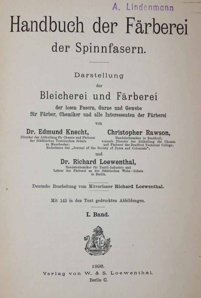 Große Abbildung Nr.1: 143-2067 Knecht,E. u.a.: (Verschiedene Gebiete - Varia, Textil)