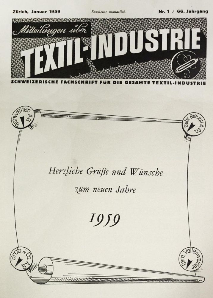 Große Abbildung Nr.1: 143-2068 Mitteilungen: (Verschiedene Gebiete - Varia, Textil)