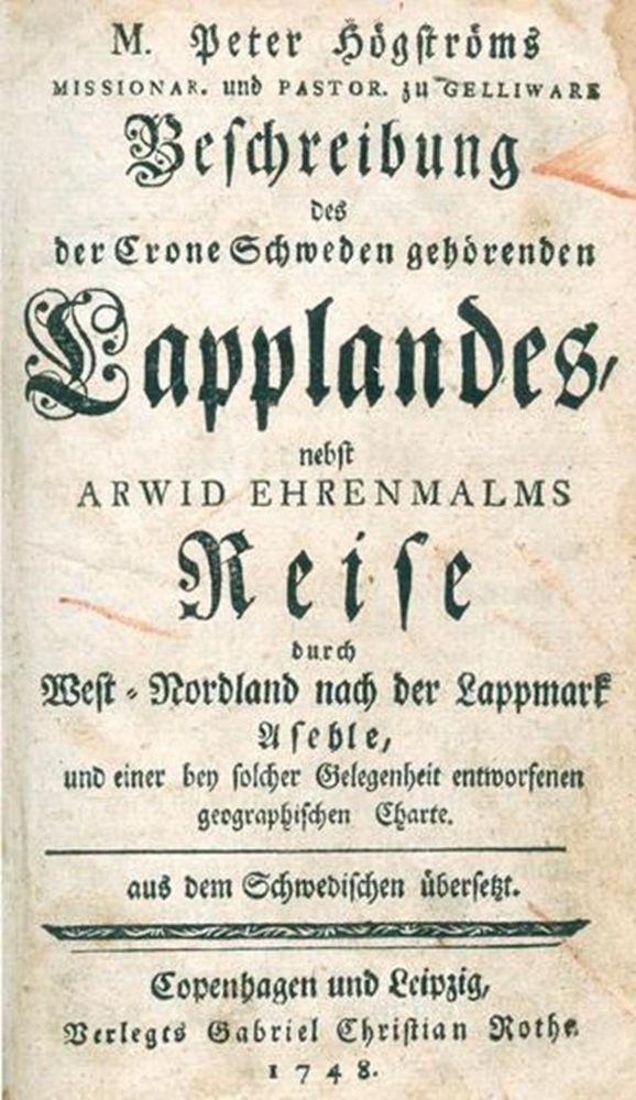 Große Abbildung Nr.1: 143-2105 Högström (Höchström),P.: (Arktis-Antarktis-Nordländer)