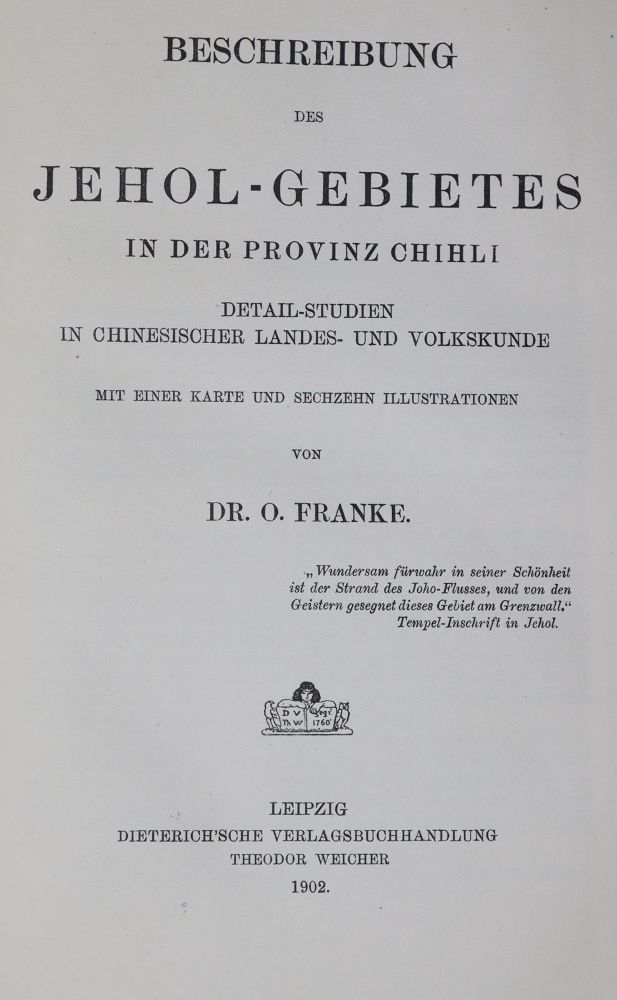 Große Abbildung Nr.1: 143-2115 Franke,O.: (Asien, China)