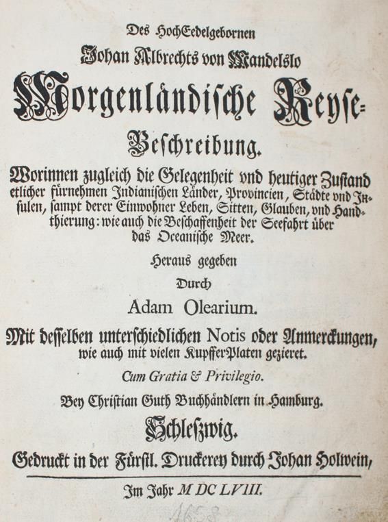 Große Abbildung Nr.1: 143-2129 Mandelslo,J.A.v.: (Asien, Indien)