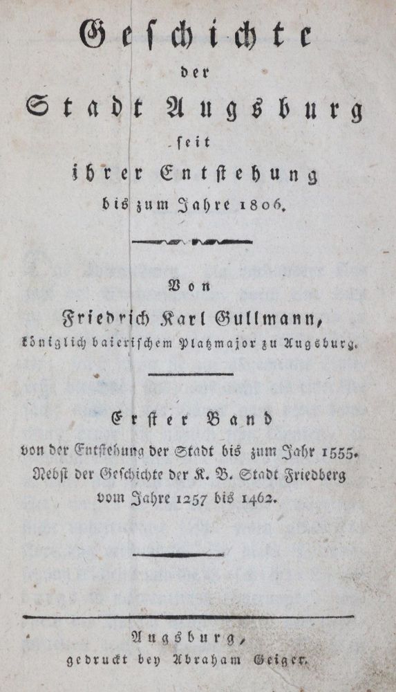 Große Abbildung Nr.1: 143-2148 Gullmann,F.K.: (Deutschland, Augsburg)