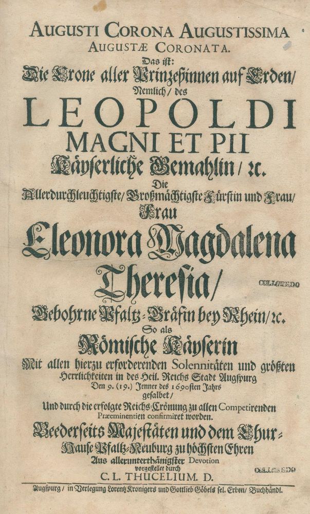 Große Abbildung Nr.1: 143-2150 Thucelius,C.L.: (Deutschland, Augsburg)