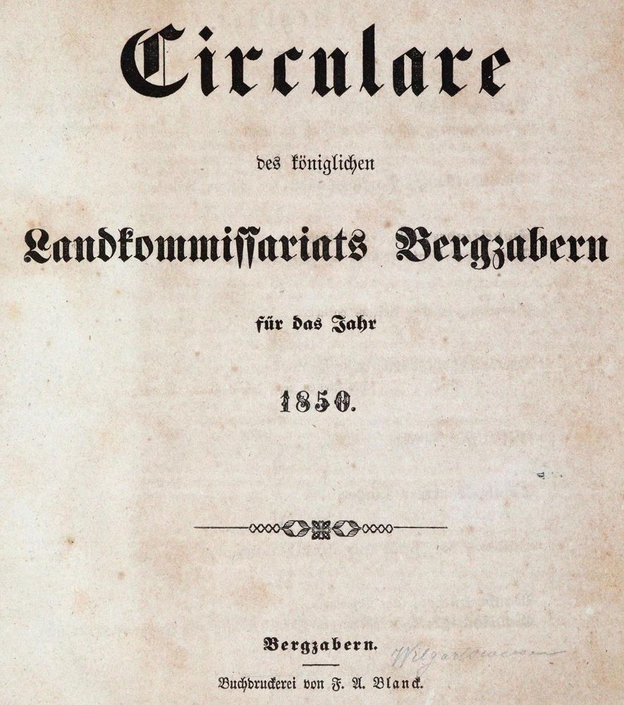 Große Abbildung Nr.1: 143-2151 Circulare: (Deutschland, Bad Bergzabern)
