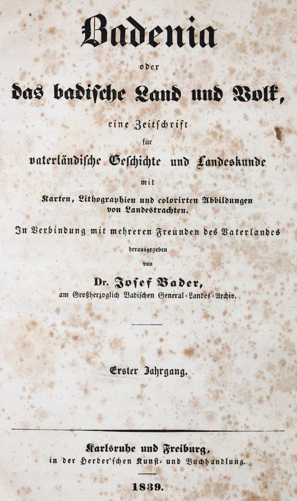 Große Abbildung Nr.1: 143-2155 Bader,J.: (Deutschland, Baden-Württemberg)