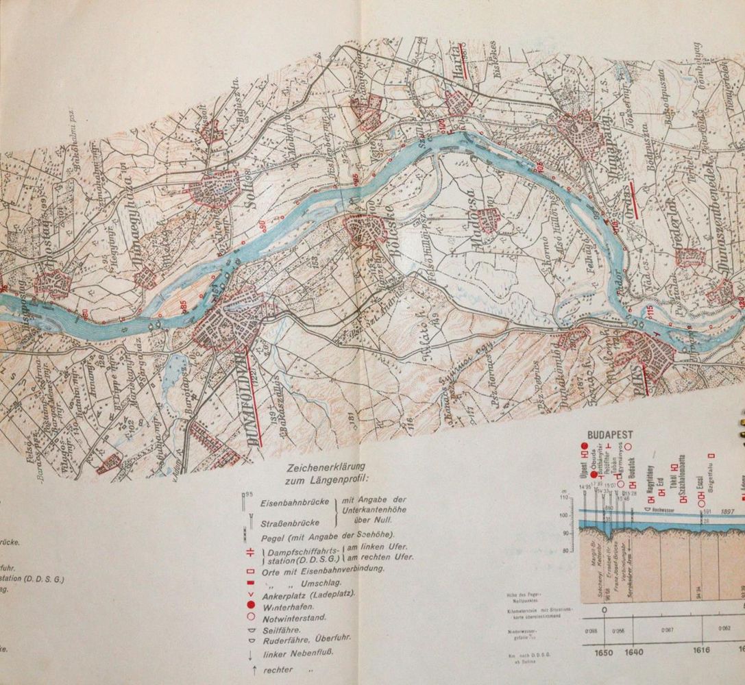 Große Abbildung Nr.1: 143-2175 Karte der Donau von Ulm: (Deutschland, Donau)