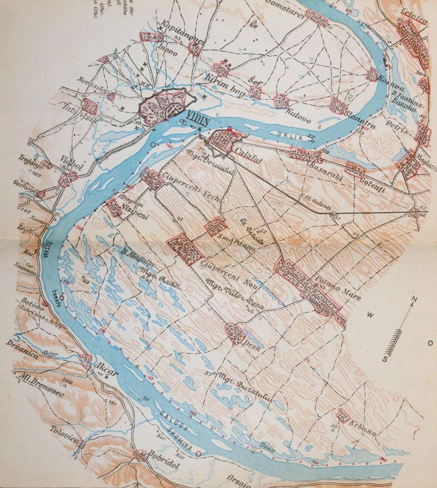 Große Abbildung Nr.2: 143-2175 Karte der Donau von Ulm: (Deutschland, Donau)