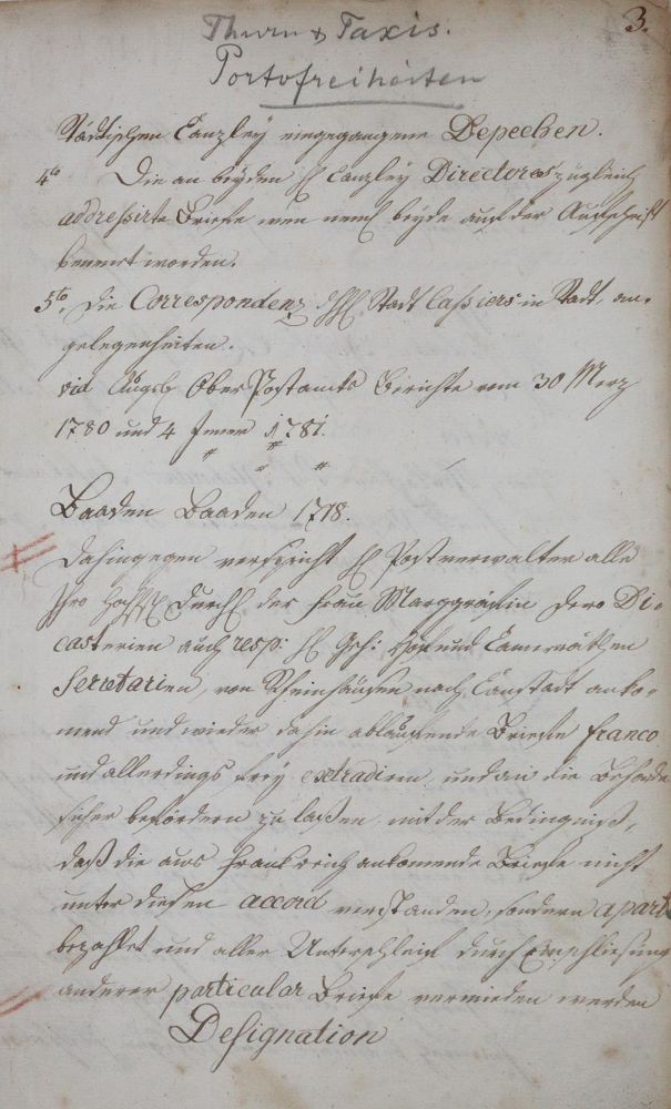 Große Abbildung Nr.1: 143-2190 Thurn-und-Taxis-Post.: (Deutschland, Handschriften)