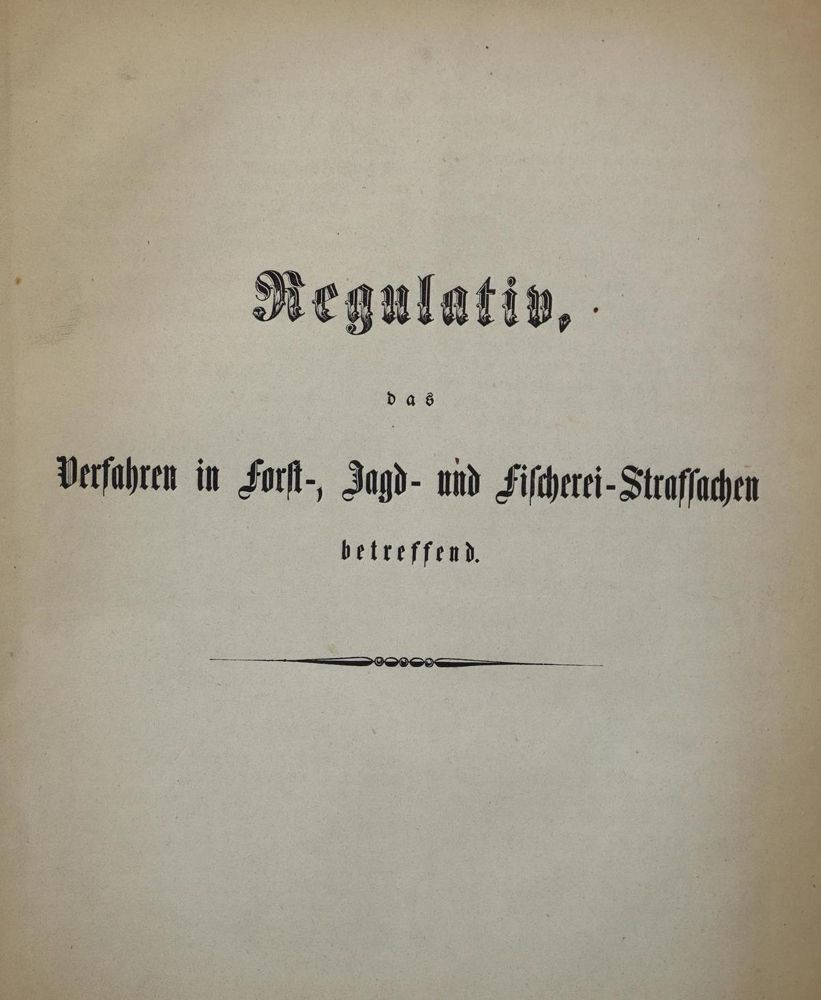 Große Abbildung Nr.1: 143-2197 Regulativ,: (Deutschland, Hessen, Jagd)