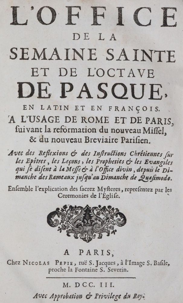 Große Abbildung Nr.1: 143-221 L'Office de la Semaine Sainte: (Alte Drucke, Handschriften und Theologie)