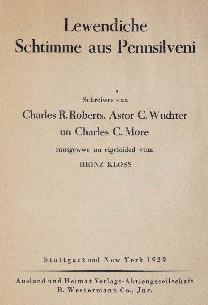 Große Abbildung Nr.1: 143-2229 Roberts,C.R., A.C.Wuchter u. C.More.: (Deutschland, Pfalz, Amerika)