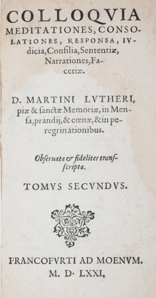 Große Abbildung Nr.2: 143-226 Luther,M.: (Alte Drucke, Handschriften und Theologie)