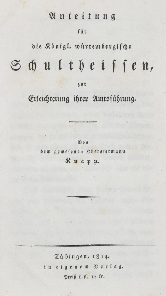 Große Abbildung Nr.1: 143-2265 Knapp,(G.).: (Deutschland, Württemberg)
