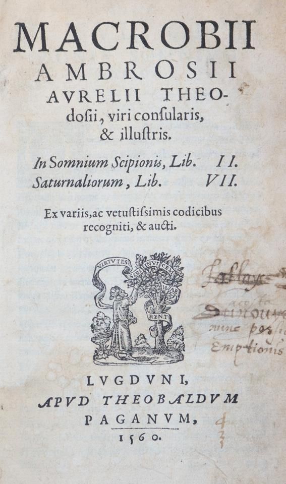 Große Abbildung Nr.1: 143-230 Macrobius,A.A.T.: (Alte Drucke, Handschriften und Theologie)
