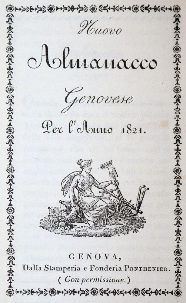 Große Abbildung Nr.1: 143-2318 Nuovo Almanacco Genovese: (Italien)
