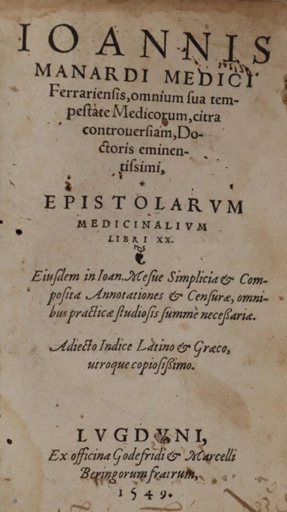 Große Abbildung Nr.1: 143-233 Manardi,J.: (Alte Drucke, Handschriften und Theologie)