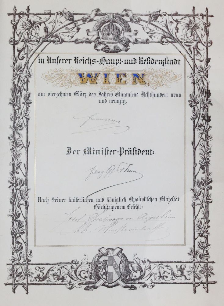 Große Abbildung Nr.2: 143-2346 Urkunde: (Österreich)