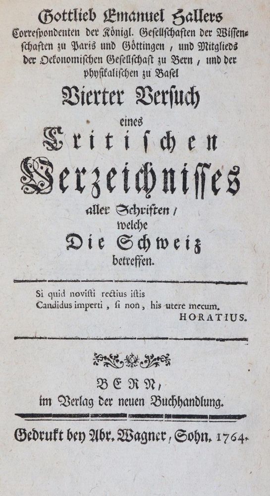 Große Abbildung Nr.1: 143-2363 Haller,G.E.: (Schweiz)