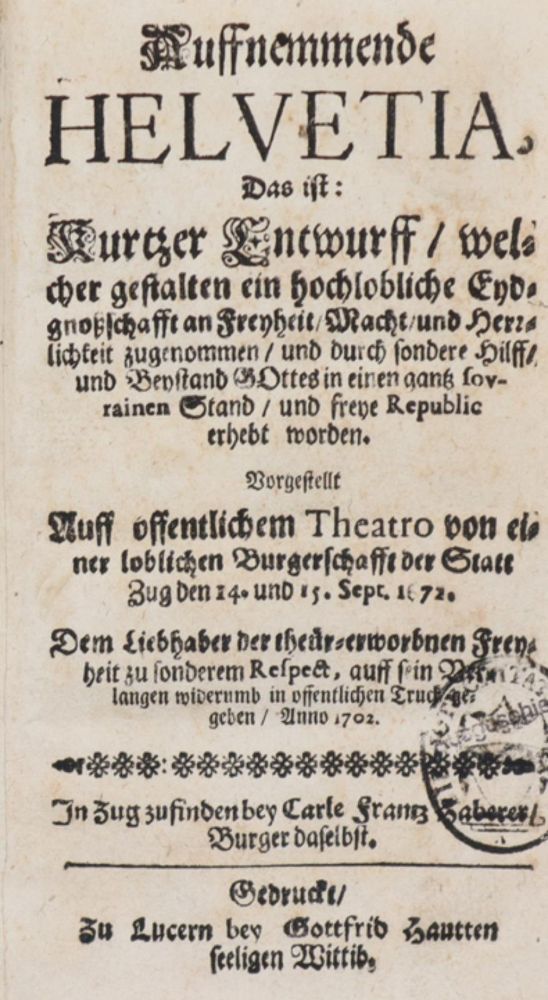 Große Abbildung Nr.1: 143-2386 (Weissenbach,J.C.).: (Schweiz)