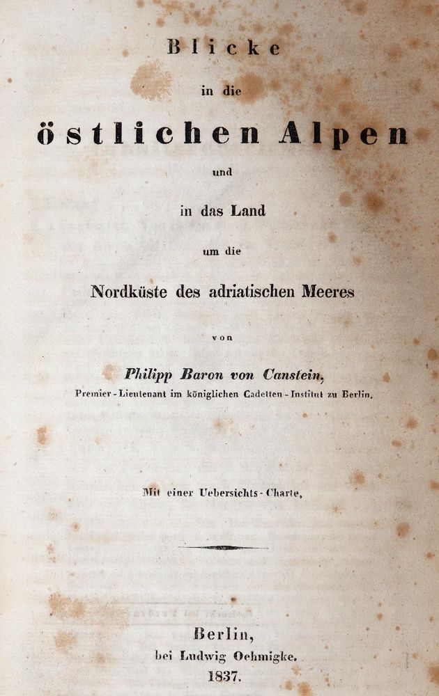Große Abbildung Nr.1: 143-2392 Canstein,P.v.: (Verschiedene Länder - Geschichte, Alpen und Alpinismus)