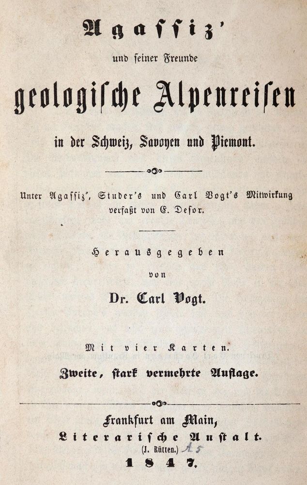 Große Abbildung Nr.1: 143-2393 Desor,E.: (Verschiedene Länder - Geschichte, Alpen und Alpinismus)