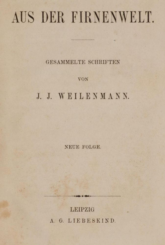 Große Abbildung Nr.3: 143-2396 Weilenmann,J.J.: (Verschiedene Länder - Geschichte, Alpen und Alpinismus)