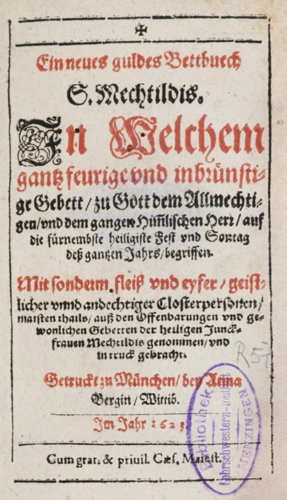 Große Abbildung Nr.1: 143-243 Mechthild von Hackeborn.: (Alte Drucke, Handschriften und Theologie)