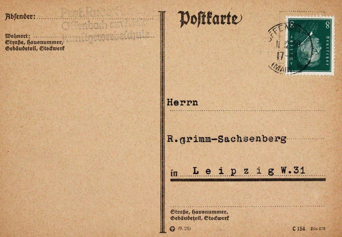 Große Abbildung Nr.2: 143-2517 Koch, Rudolf,: (Autographen)