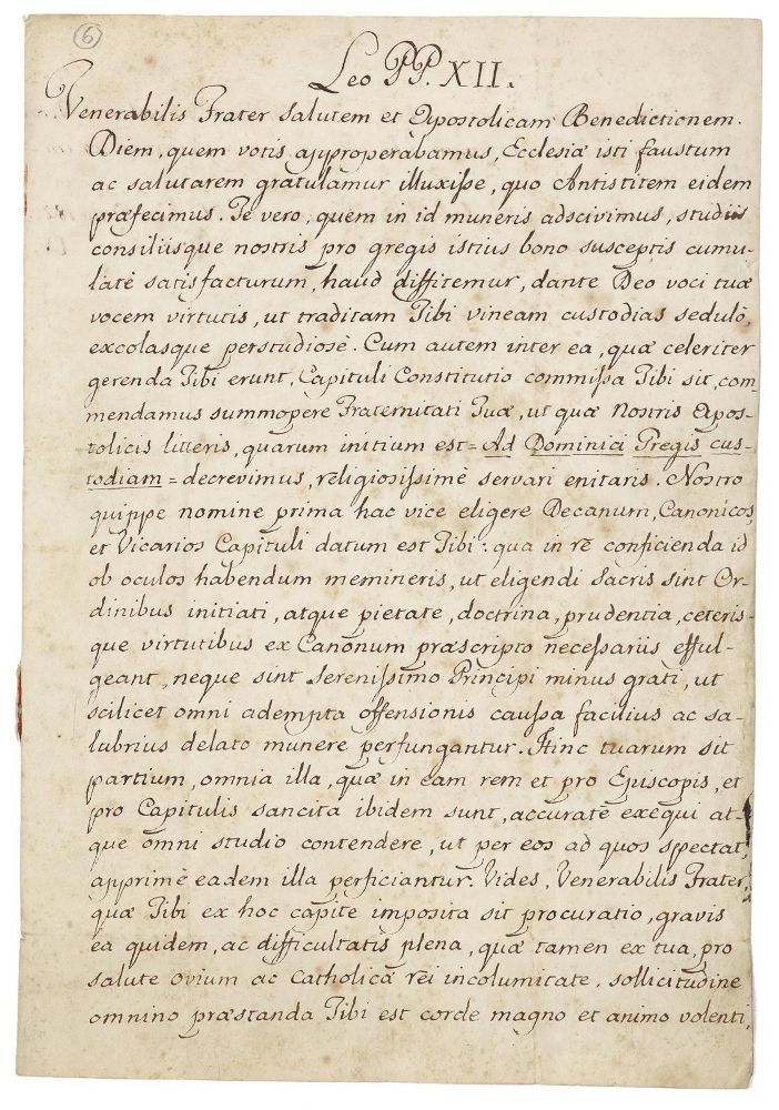 Große Abbildung Nr.1: 143-2522 Leo XII.,: (Autographen)
