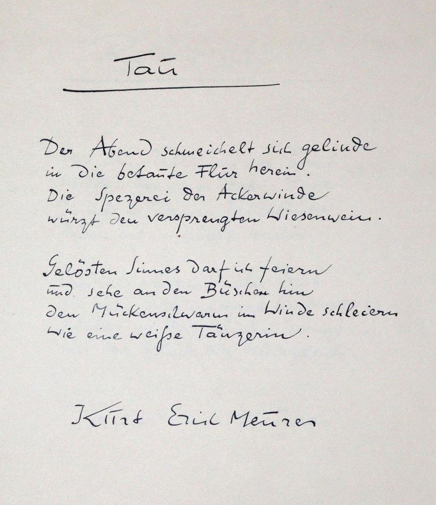 Große Abbildung Nr.1: 143-2525 Meurer, Kurt Erich,: (Autographen)