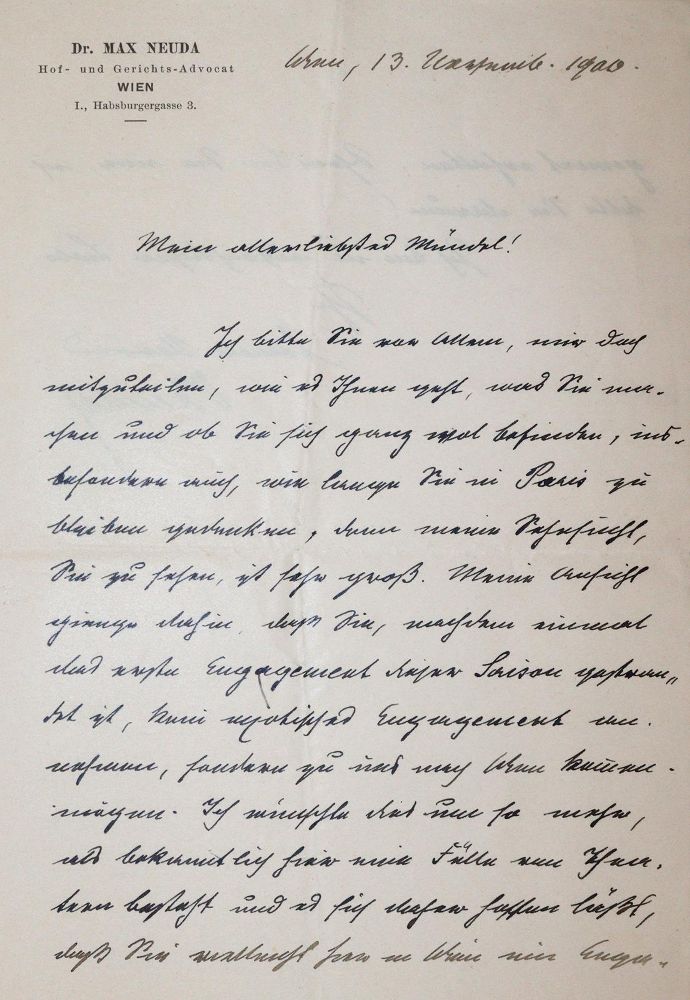 Große Abbildung Nr.1: 143-2528 Neuda, Max,: (Autographen)