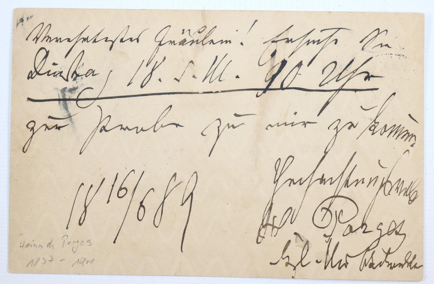 Große Abbildung Nr.2: 143-2531 Porges, Heinrich,: (Autographen)