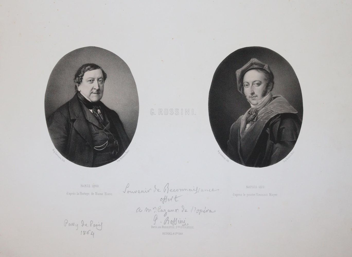 Große Abbildung Nr.1: 143-2535 Rossini, Gioacchino,: (Autographen)