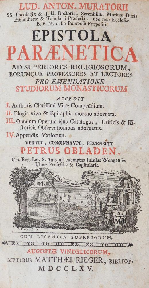 Große Abbildung Nr.1: 143-254 Muratori,L.A.: (Alte Drucke, Handschriften und Theologie)