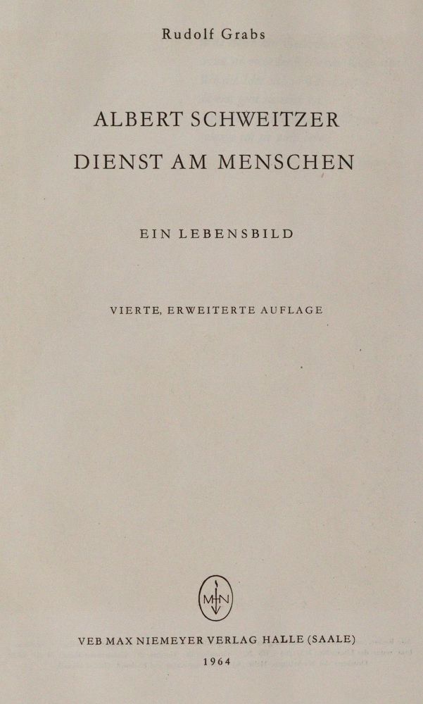 Große Abbildung Nr.1: 143-2540 Schweitzer, Albert: (Autographen)