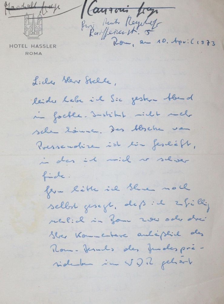Große Abbildung Nr.1: 143-2541 Stehle, Hansjakob.: (Autographen)