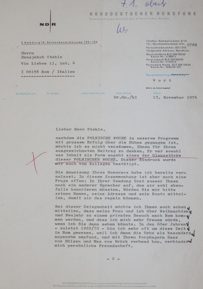 Große Abbildung Nr.2: 143-2541 Stehle, Hansjakob.: (Autographen)