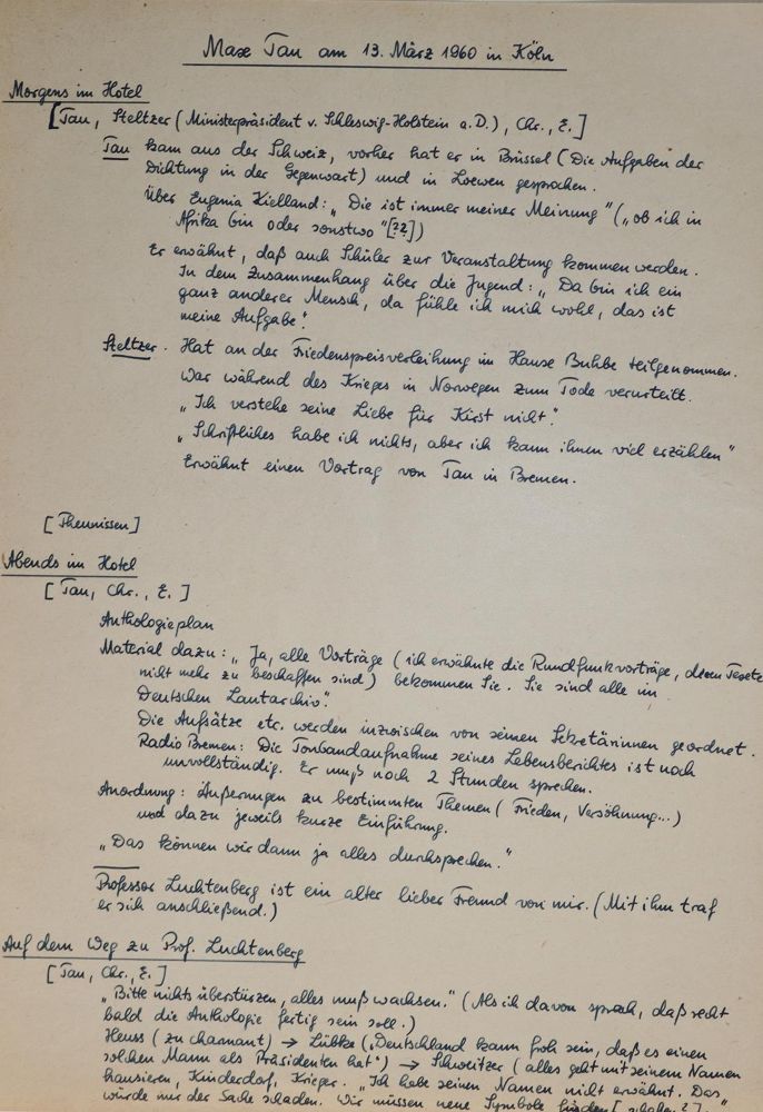 Große Abbildung Nr.1: 143-2542 Tau, Max,: (Autographen)
