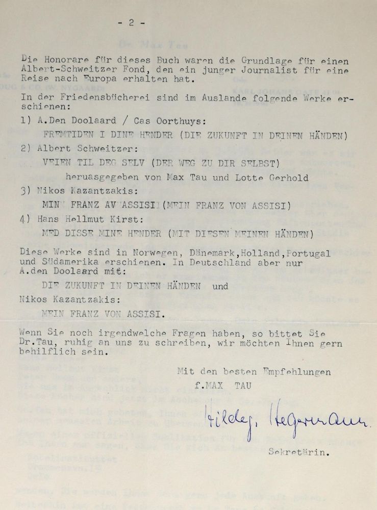 Große Abbildung Nr.3: 143-2542 Tau, Max,: (Autographen)