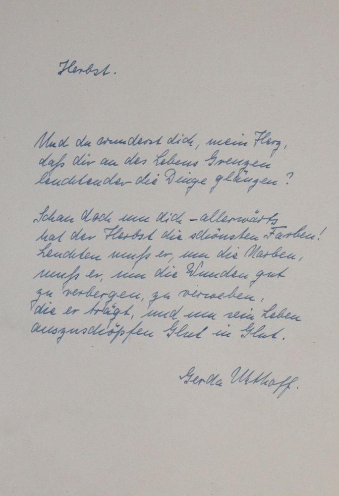 Große Abbildung Nr.1: 143-2545 Uhthoff, Gerda,: (Autographen)